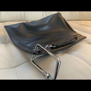 Irregular leather hand bag